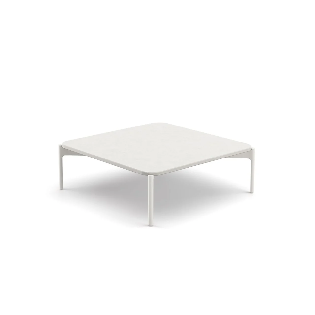 Frame: Powder-Coated Aluminum Lipari | Tabletop: Mineral Composite, Talc