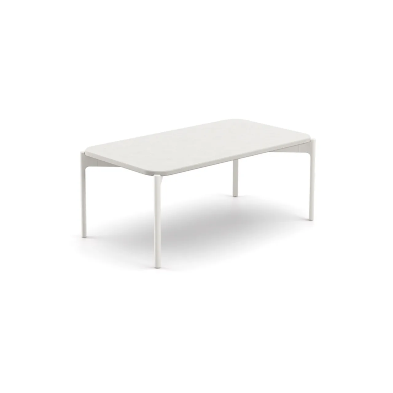 Frame: Powder-Coated Aluminum, Lipari | Tabletop: Mineral Composite, Talc