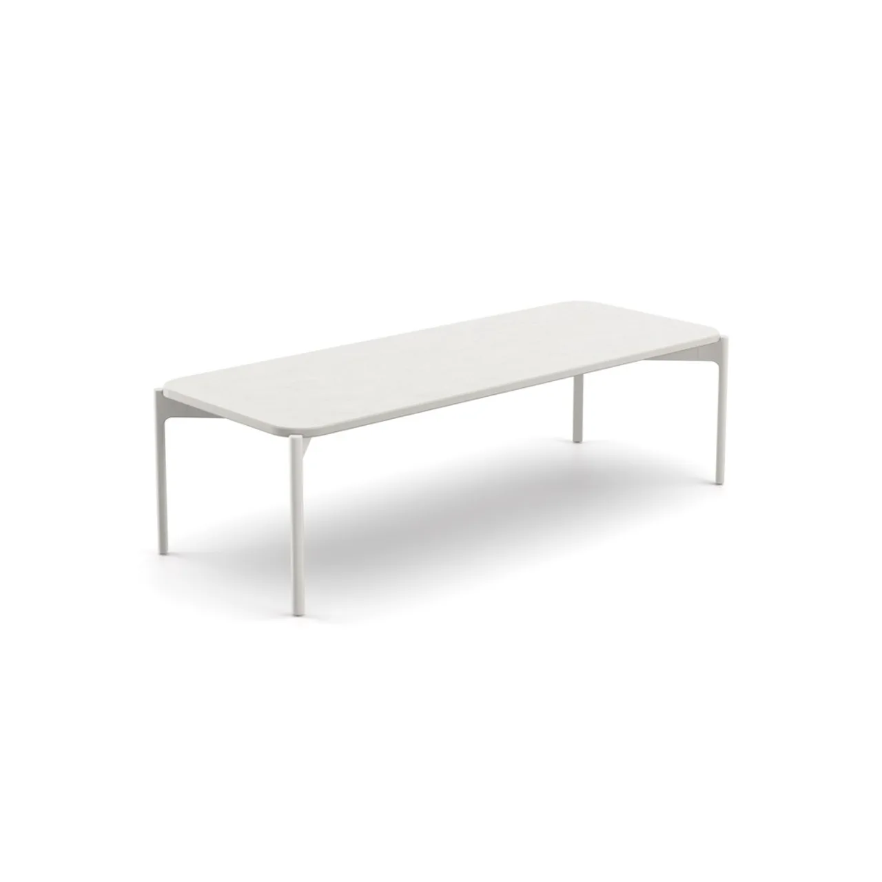Frame: Powder-Coated Aluminum, Lipari | Tabletop: Mineral Composite, Talc