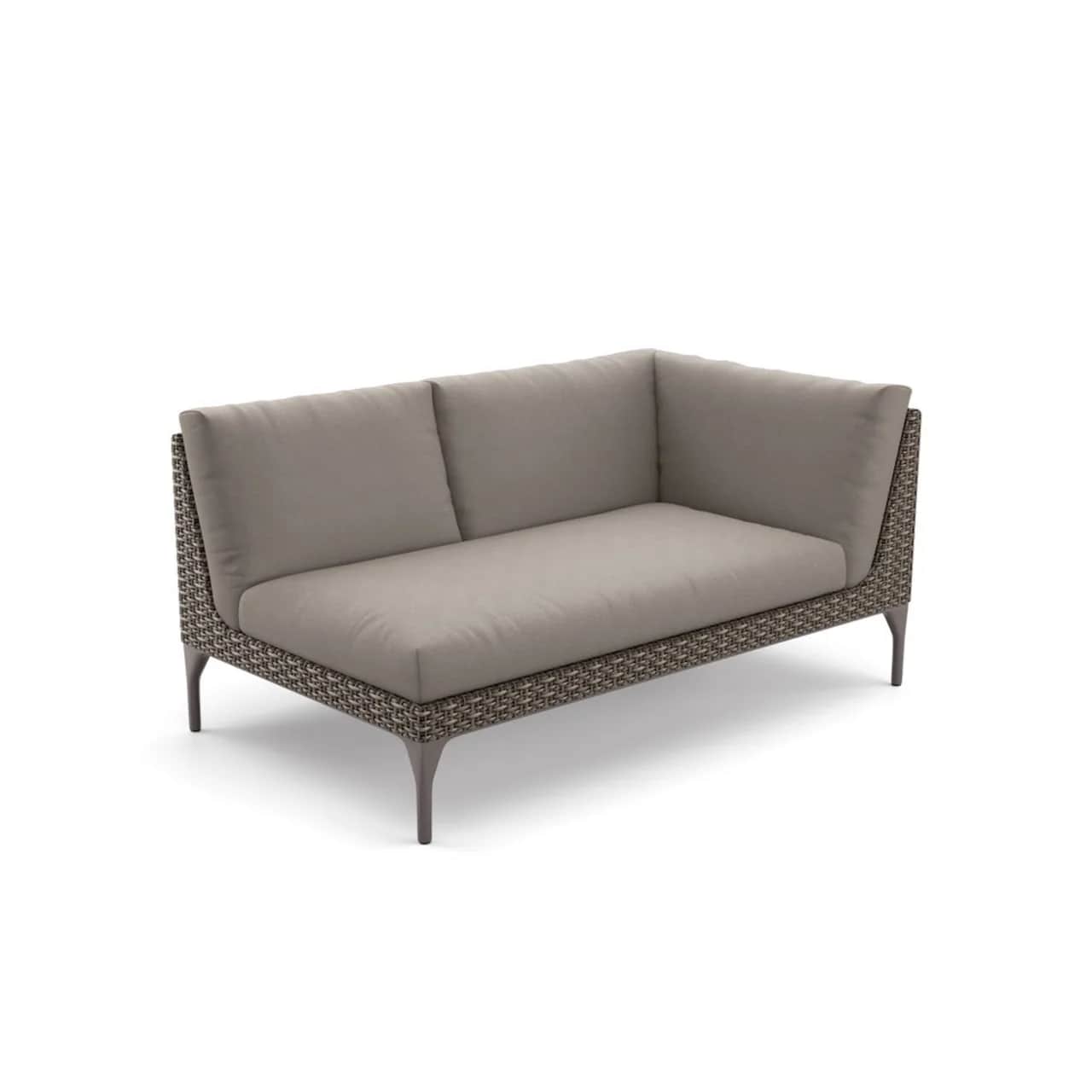 Woven Fiber Vulcano | Frame Powder-Coated Aluminum Vulcano | Cushions (Included Seat and Back shown) NATURA Taupe