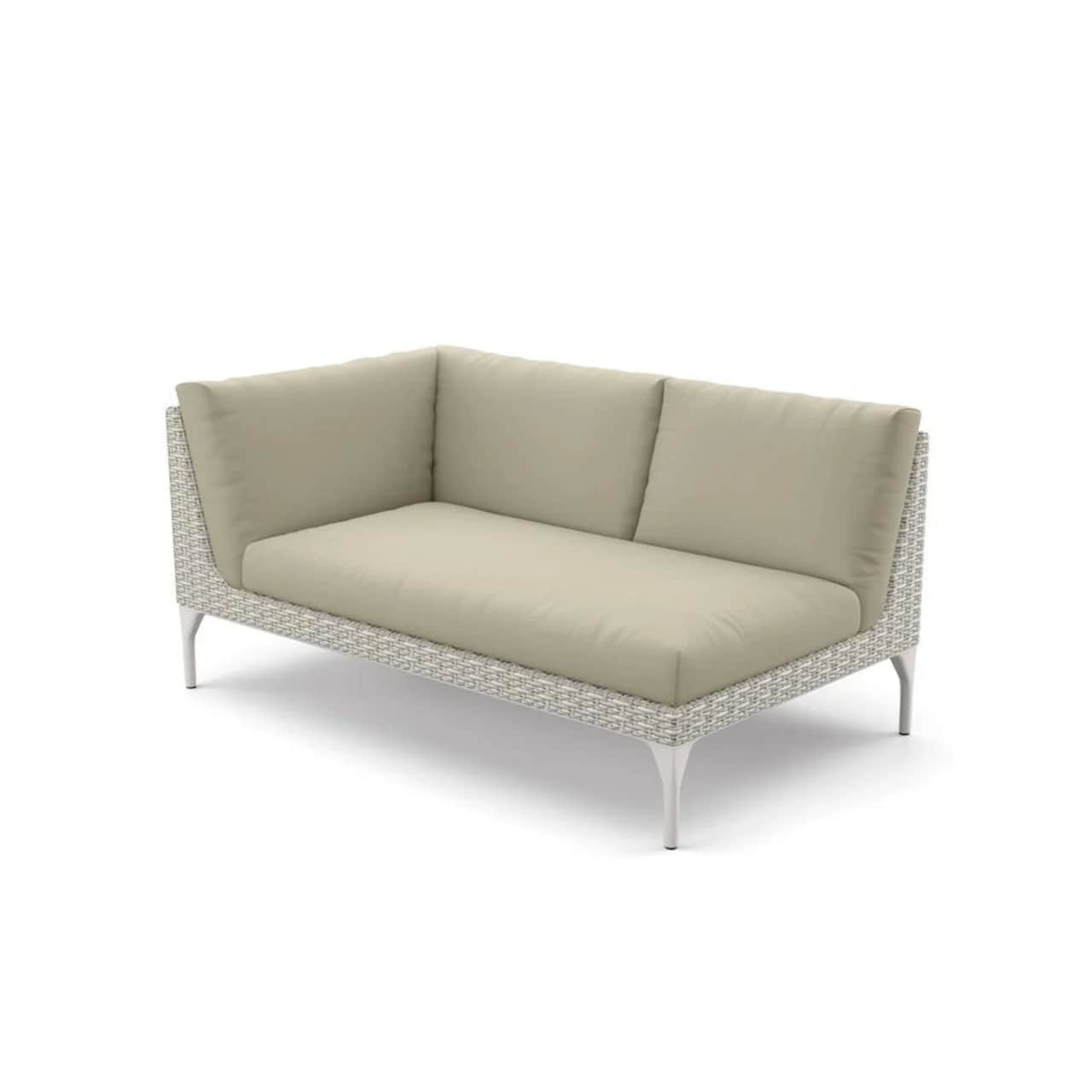 Woven Fiber Accona | Frame Powder-Coated Aluminum Lipari | Cushions (Included Seat and Back shown) NATURA Laurel