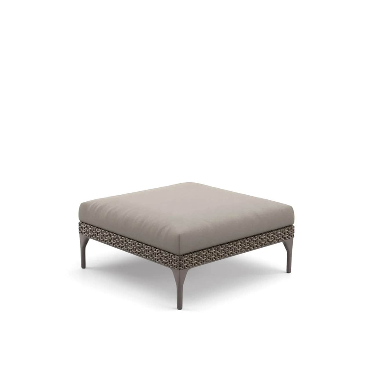 Woven Fiber Vulcano | Frame Powder-Coated Aluminum Vulcano | Cushions (Included Seat shown) NATURA Taupe