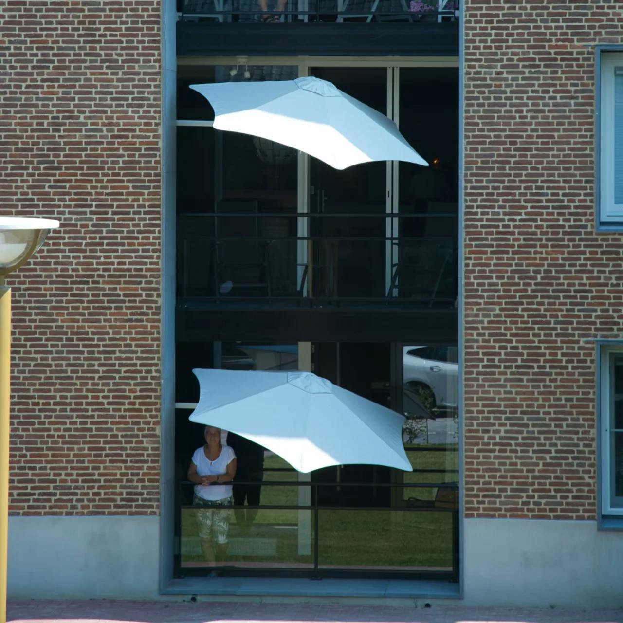 Umbrosa Paraflex 8'10" Wall Mount Umbrella | Solidum, Natural