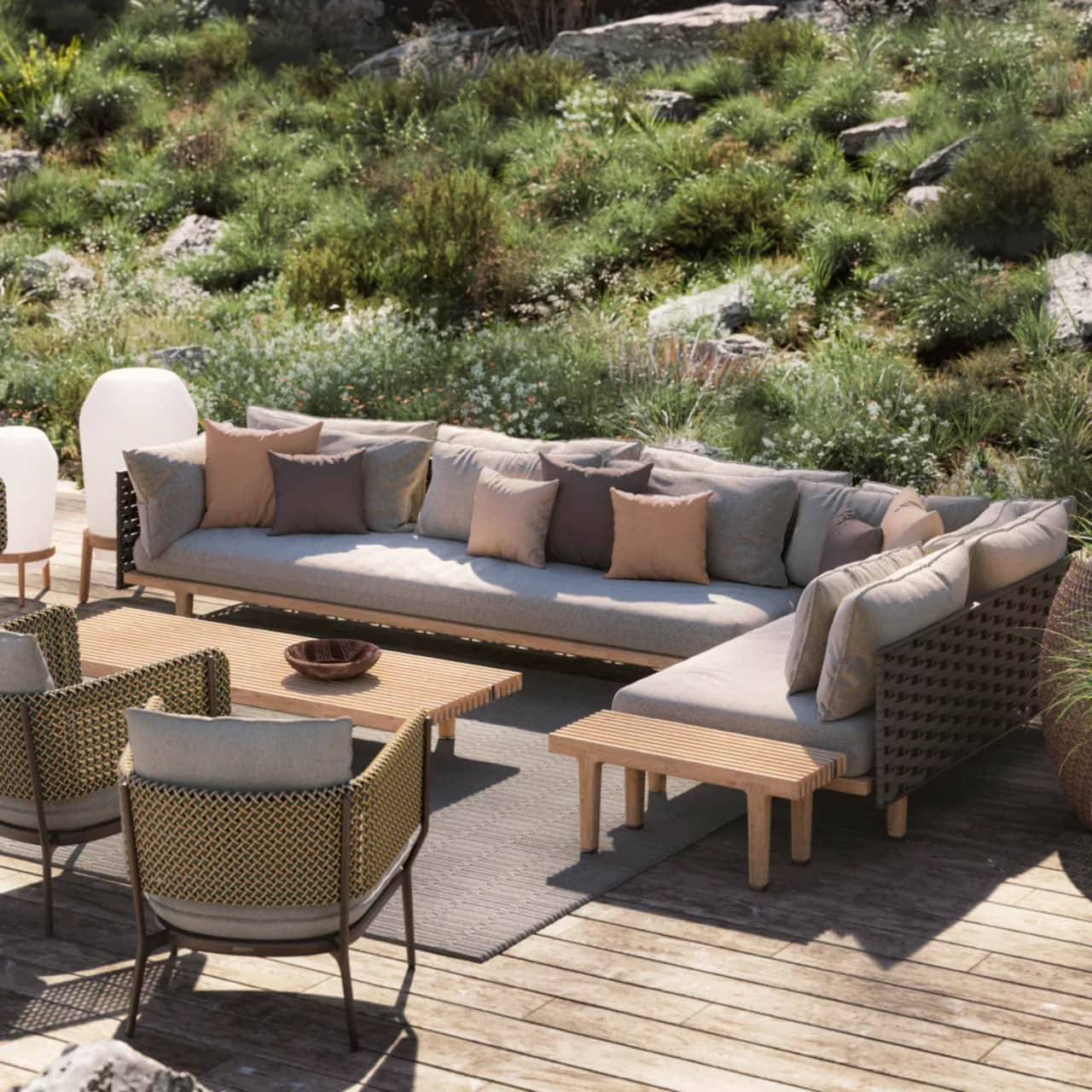 BELLMONDE Lounge Chairs | SEALINE Deep Setting Set | LOON Lanterns