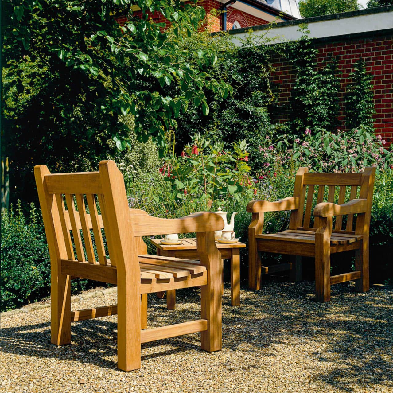 Barlow Tyrie Rothesay Estate Armchairs with Colchester Side Table