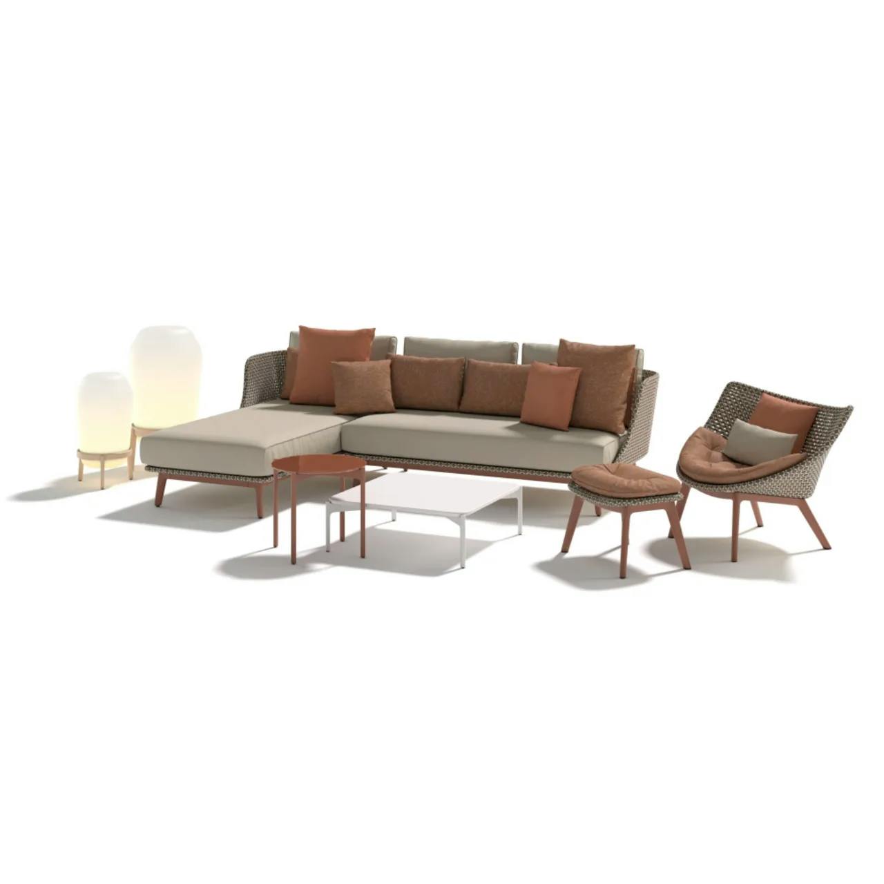 DEDON LOON Floor Lamps | MBARQ Modular Seating | IZON Coffee Tables | MBRACE Club Chair & Footstool
