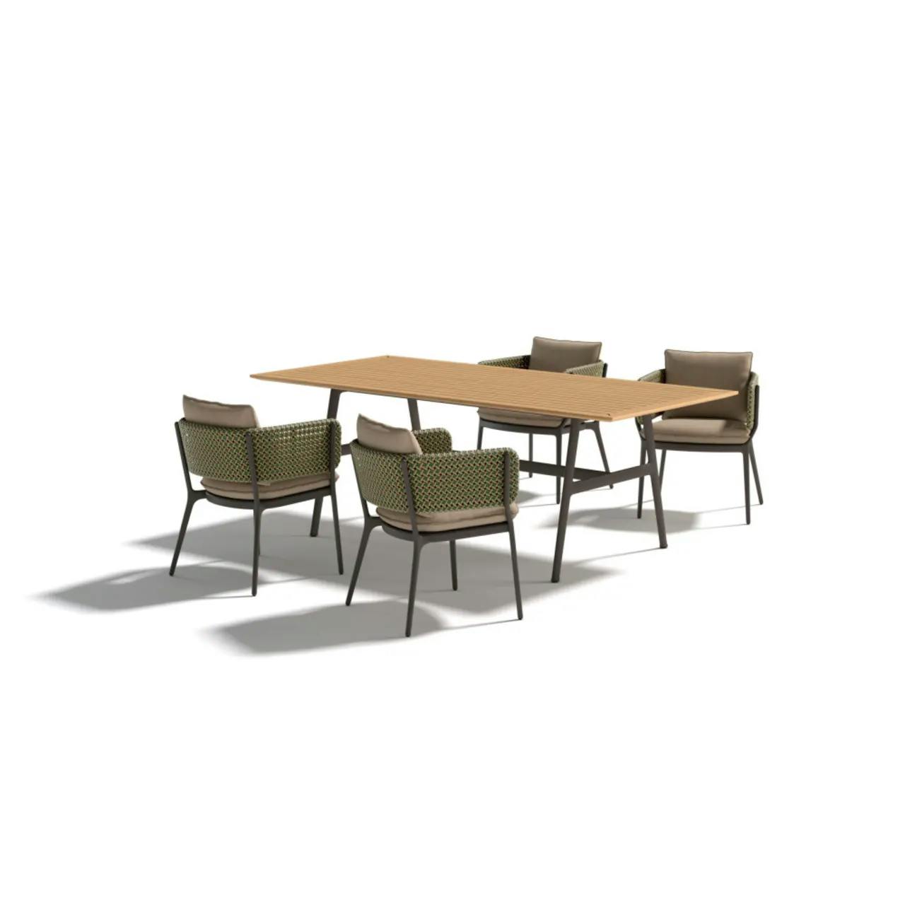 DEDON BELLMONDE Dining Armchairs | SEAX 87" Dining Table