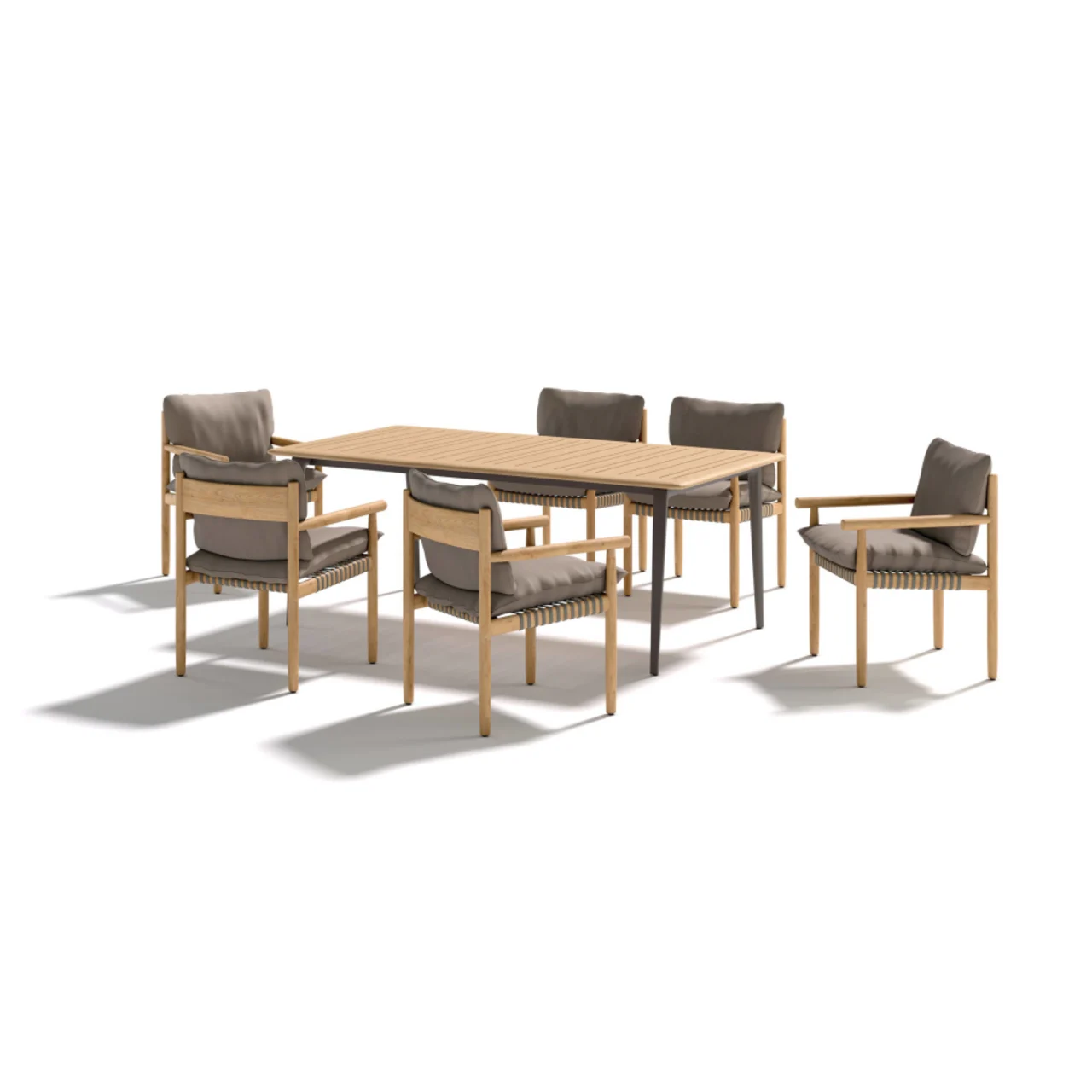 DEDON TIBBO Armchairs | WA 79" Teak Dining Table