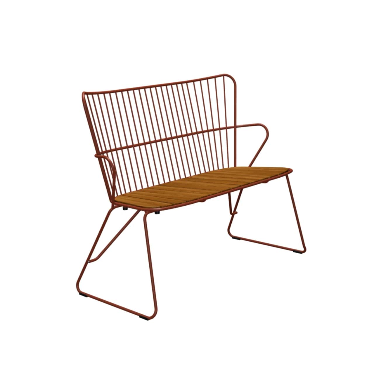 Houe Paon Bench | Steel Paprika Frame