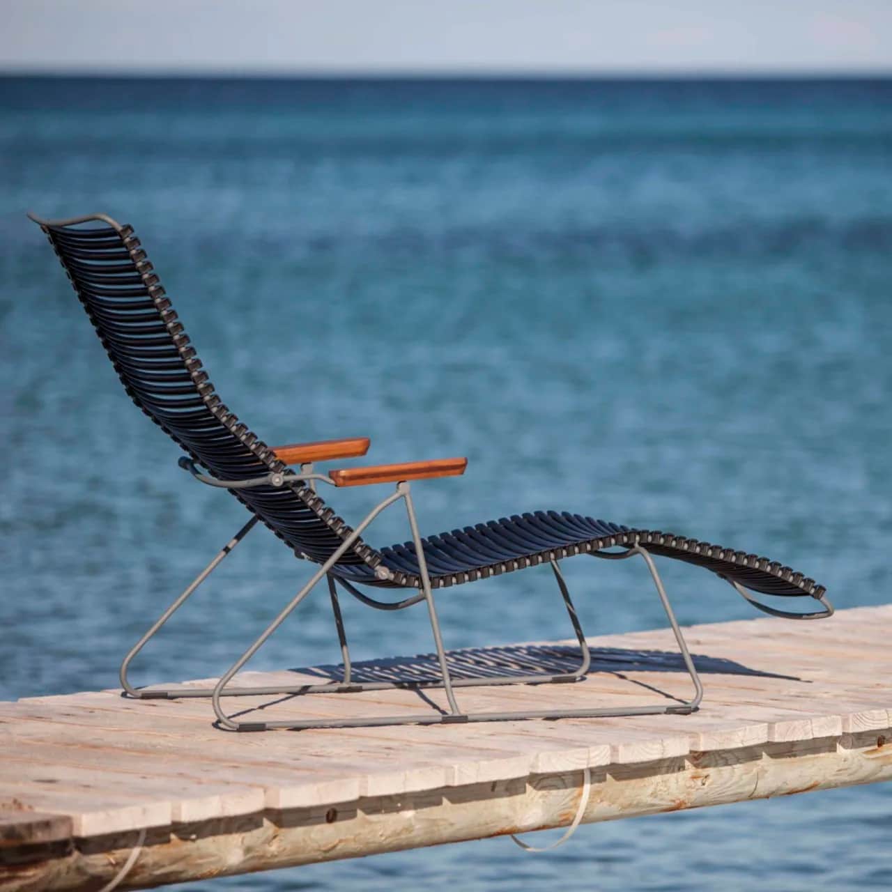 Houe Click Sun Lounger | Black Lamellas