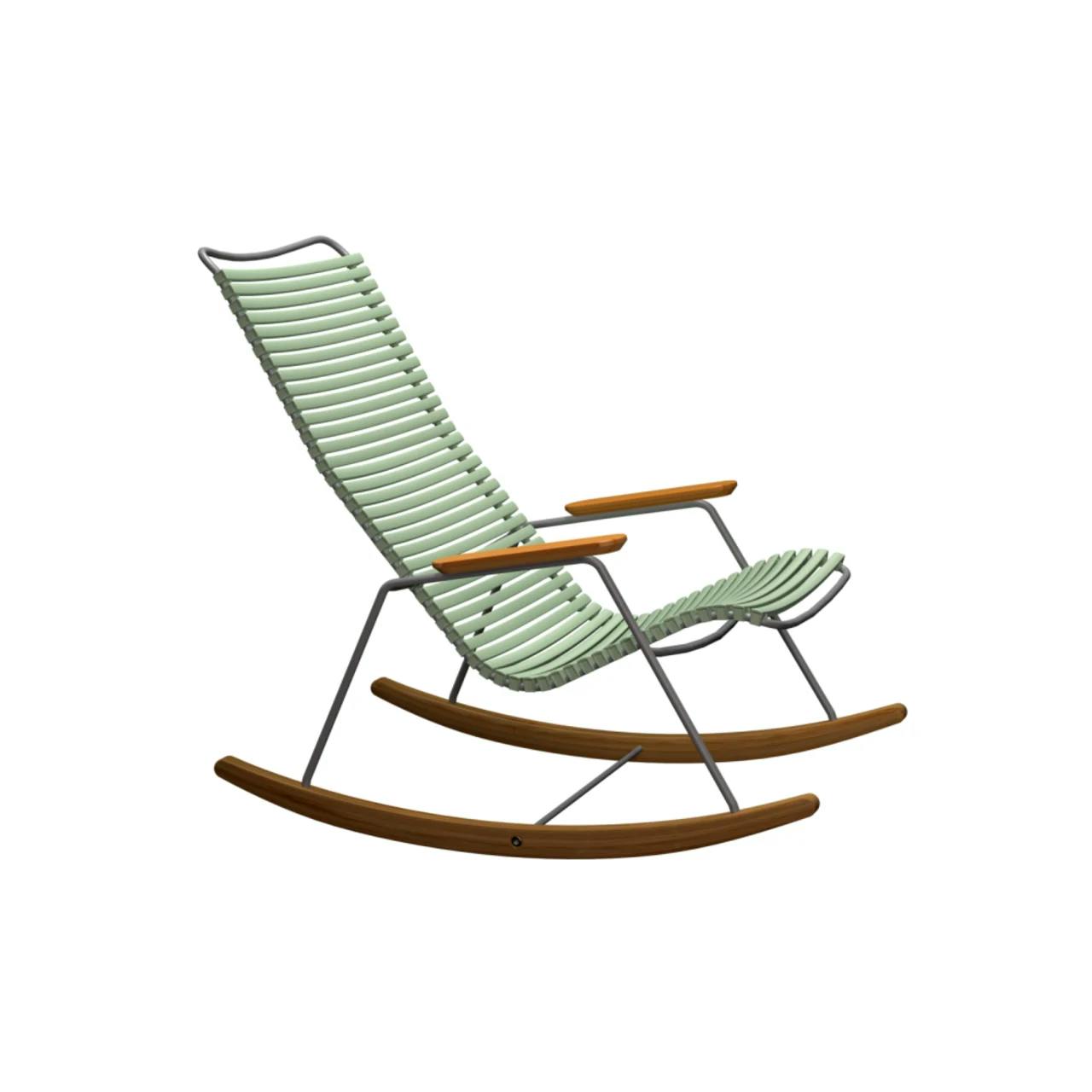 Houe Click Rocking Chair | Dusty Light Green Lamellas