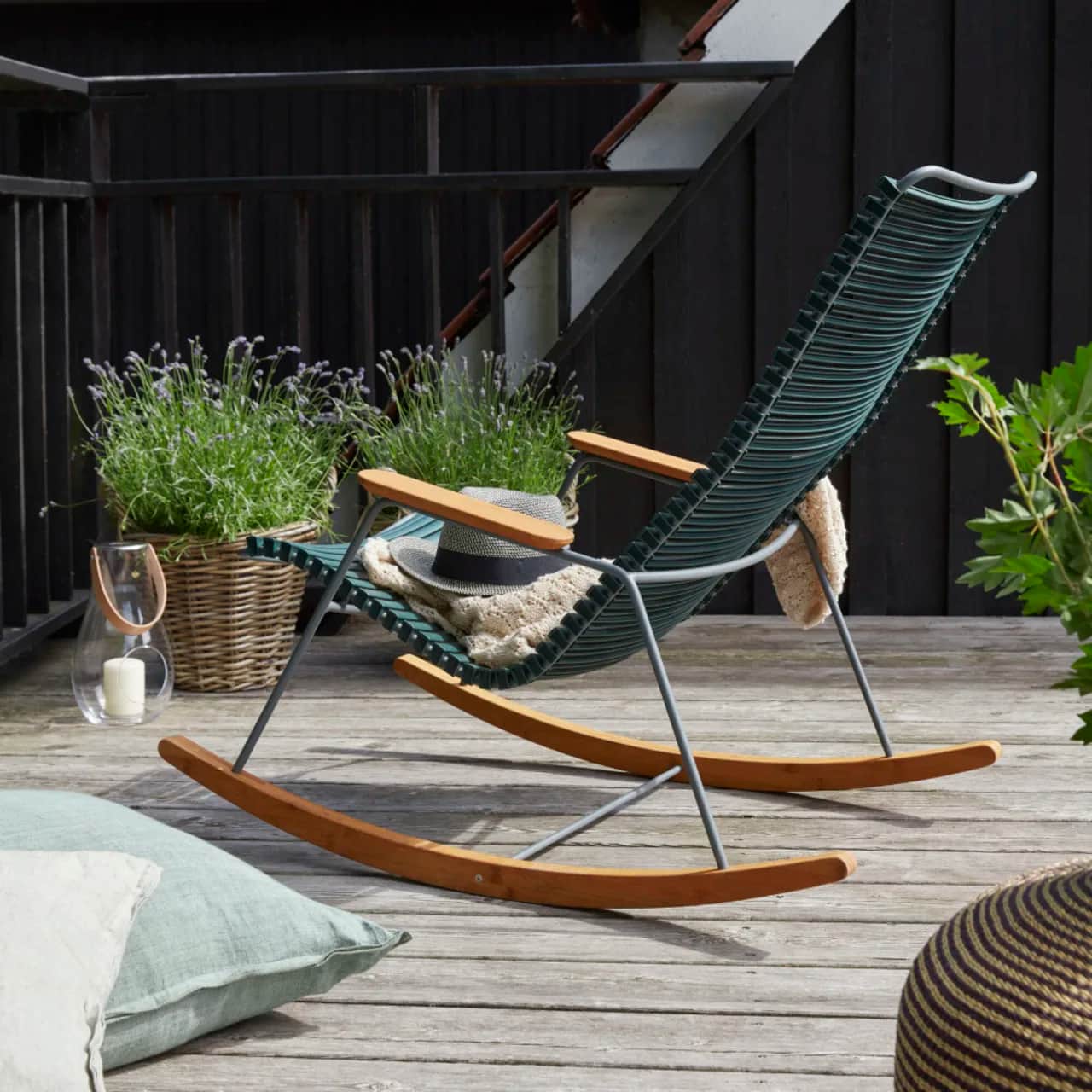 Houe Click Rocking Chair | Pine Green Lamellas