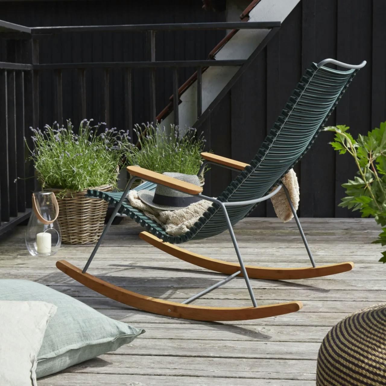 Houe Click Rocking Chair | Pine Green Lamellas