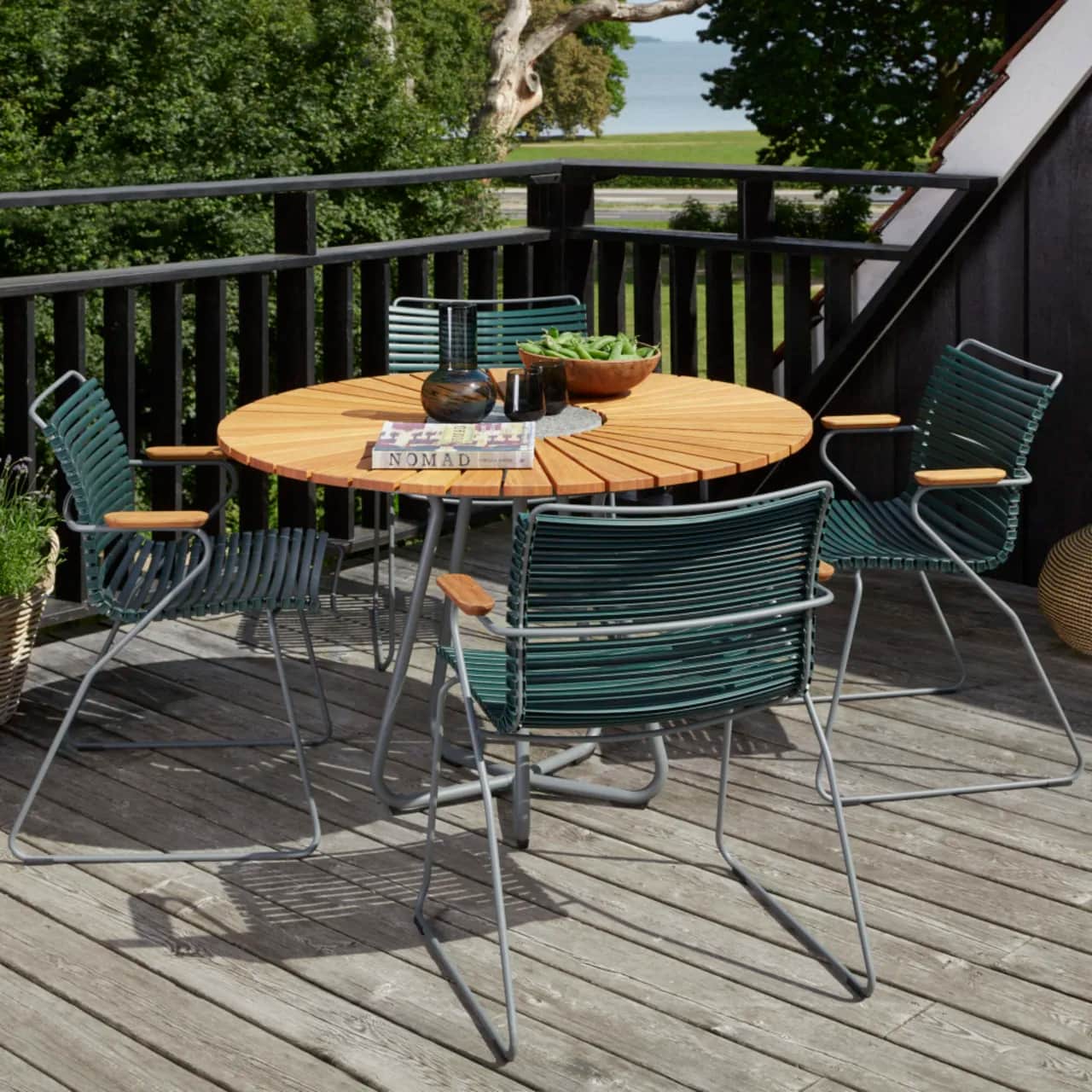 Houe Click Dining Armchairs | Circle 43" Dining Table