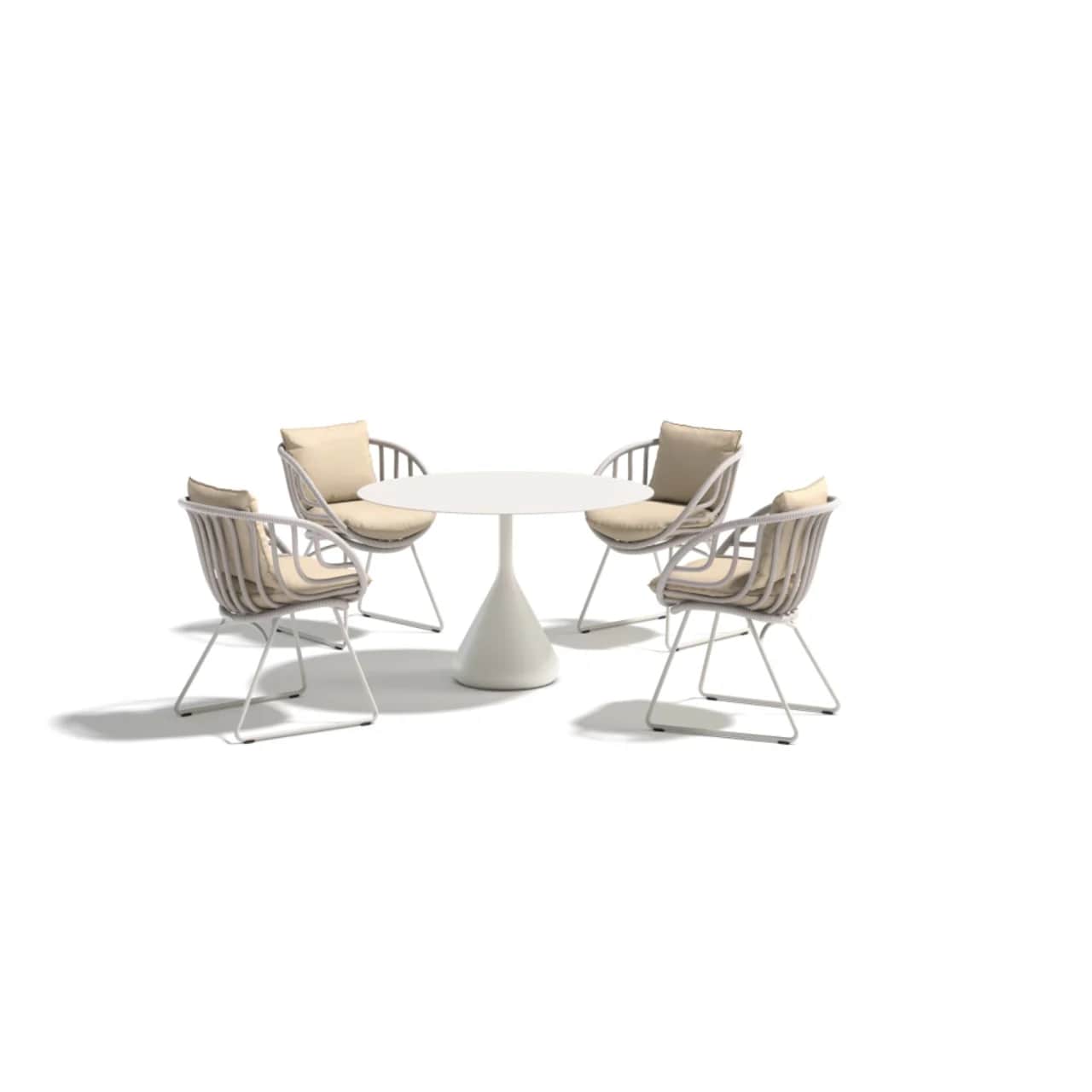 DEDON SATELLITE Round Dining Table | KIDA Armchairs