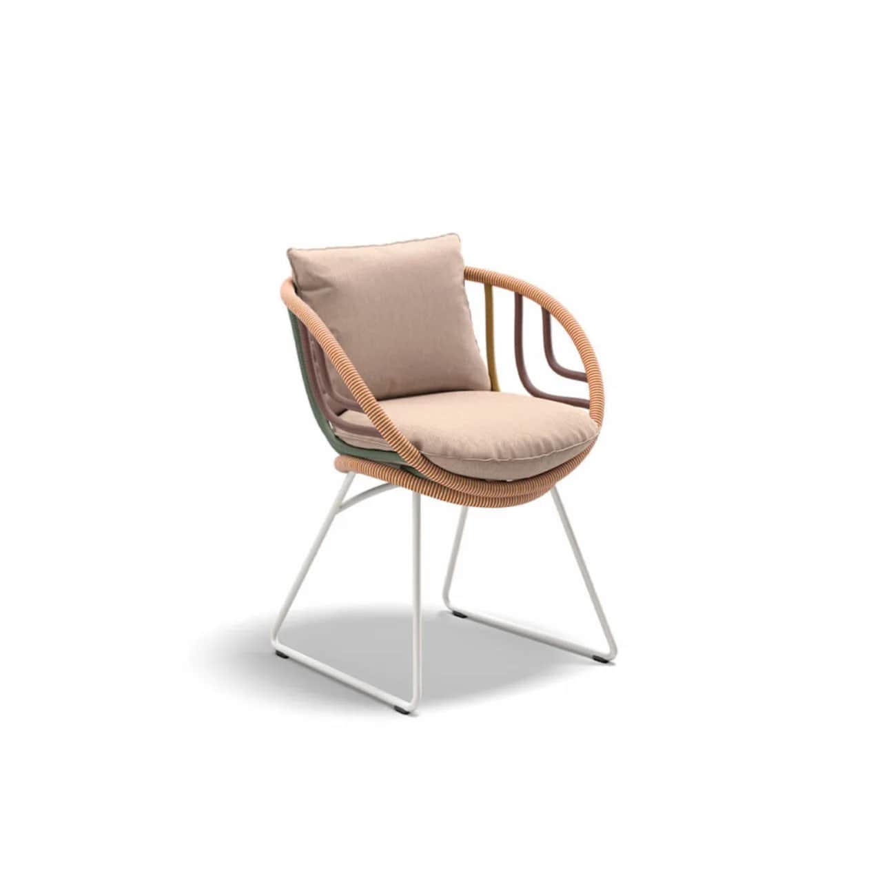 DEDON KIDA Armchair | Material Wrapped DEDON Fiber Glow Touch | Cushion Fabric NATURA Marsala