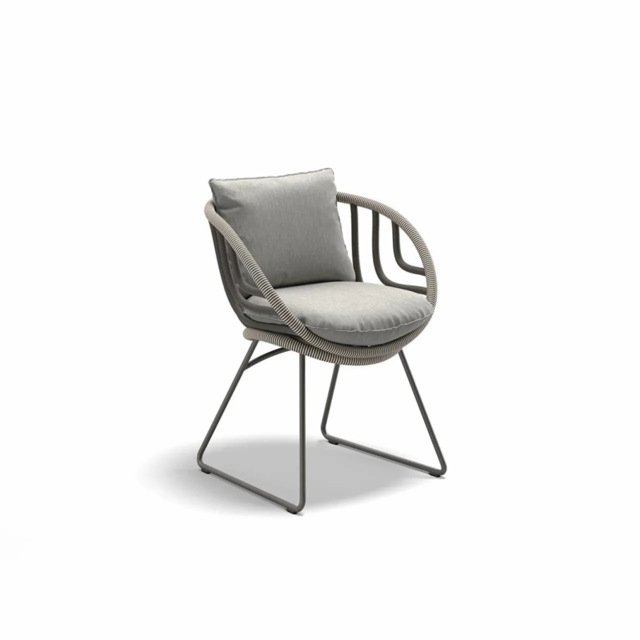 DEDON KIDA Armchair | Material Wrapped DEDON Fiber Shade Touch | Cushion Fabric NATURA Ash