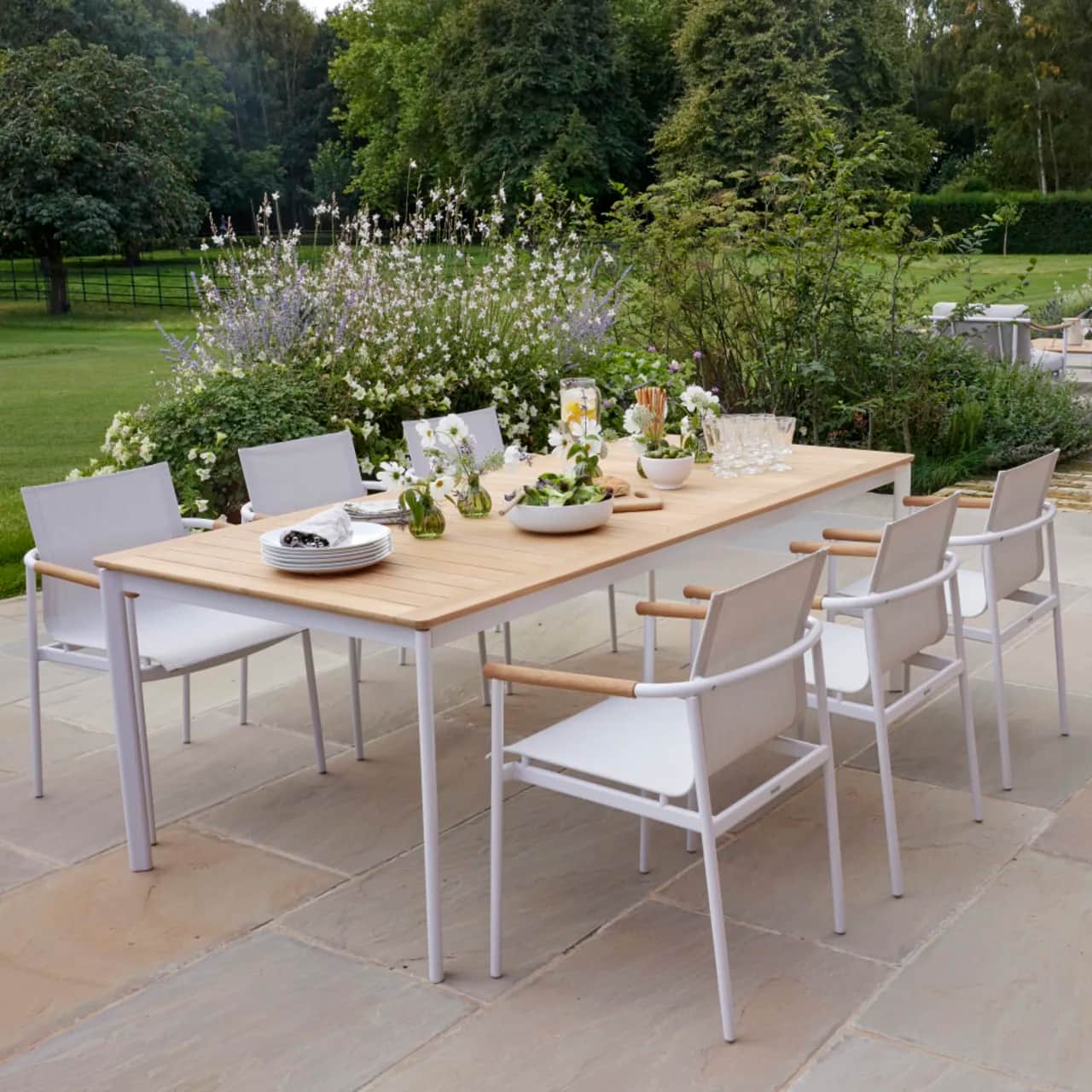 Barlow Tyrie Around Dining Armchair and Dining Table