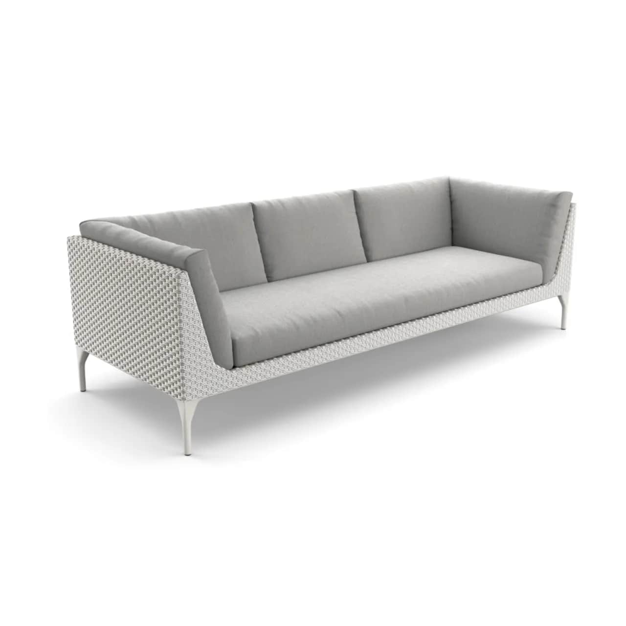 Woven Fiber Mystique Dusk | Frame Powder-Coated Aluminum Lipari | Cushions (Included Seat and Back Shown)