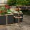 beautify your outdoors: barlow tyrie's aura planters in square (front) and rectangular (back)