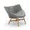 Woven Wicker DEDON Fiber Baltic | Teak Base | Cushions (Included Seat Shown) NATURA Ash