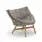 Woven Wicker DEDON Fiber Pepper | Teak Base | Cushions (Seat and Optional Backrest Shown) NATURA Taupe