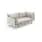 Woven Fiber Silver Beige | Frame Powder-Coated Aluminum Lipari | Base Teak | Cushions NATURA Off-White