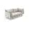 Woven Fiber Silver Beige | Frame Powder-Coated Aluminum Lipari | Base Teak | Cushions NATURA Off-White