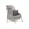 Wicker DEDON Fiber White Quartz | Frame Powder-Coated Aluminum Lipari | Included Seat&Back Cushions NATURA Taupe