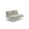 Woven Fiber Accona | Frame Powder-Coated Aluminum Lipari | Cushions (Included Seat and Back shown) NATURA Laurel