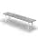 Galvanized Powder-Coated Steel Urban White Frame | Scratched Grey HPL Seat