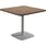 Gloster Grid Square Dining Table Teak Top + White Frame