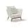 POINT Arc Lounge Chair | Woven Fiber Ivory | Teak Legs