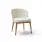 POINT Arc Dining Side Chair | Woven Fiber Ivory | Teak Legs