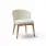 POINT Arc Dining Side Chair | Woven Fiber Ivory | Teak Legs