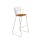 Houe Paon Bar Chair | Steel White Taupe Frame
