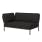 Houe Level Lounge Left Corner Sofa | Gray Aluminum Frame | Sooty Grey Natte Cushion Fabric