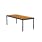 Houe Four 83" Dining Table | Black Aluminum Frame | Bamboo Tabletop
