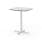 MAMAGREEN Zupy 24" Bistro Table | Frame: Galvanized Steel, Urban White | Tabletop: HPL, Alpes White