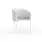 MAMAGREEN Zupy Dining Chair | Frame: Aluminum, White | Upholstery: Batyline Lounge, White