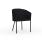 MAMAGREEN Zupy Dining Chair | Frame: Aluminum, Black | Upholstery: Batyline Lounge, Black