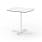 MAMAGREEN Zupy 30" Bistro Table | Frame: Galvanized Steel, Urban White | Tabletop: HPL, Alpes White