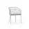 MAMAGREEN Bono Dining Chair | Frame: Aluminum, White | Seat & Back: Wicker, Snow White | Cushion: Olefin, White