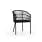 MAMAGREEN Bono Dining Chair | Frame: Aluminum, Black | Seat & Back: Wicker, Amazon | Cushion: Olefin, Black