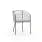 MAMAGREEN Bono Dining Chair | Frame: Aluminum, Neo Copper | Seat & Back: Wicker, Snow White | Cushion: Olefin, White