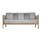 Barlow Tyrie Cocoon Teak Sofa | Frame: Powder-coated Aluminum with Olefin Cord, Chalk | Seat & Back Cushions: Sunbrella®, Lead Chine
