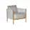 Barlow Tyrie Cocoon Teak Armchair | Frame: Powder-coated Aluminum with Olefin Cord, Chalk | Seat & Back Cushions: Sunbrella®, Lead Chine