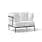 POINT Legacy Lounge Chair | Gunmetal Grey Powder-Coated Aluminum Frame