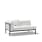 POINT Origin Right Arm Sectional Sofa 2-Seater | Gunmetal Grey Aluminum Frame