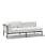 POINT Origin Right Arm Sectional Sofa 3-Seater | Gunmetal Grey Aluminum Frame